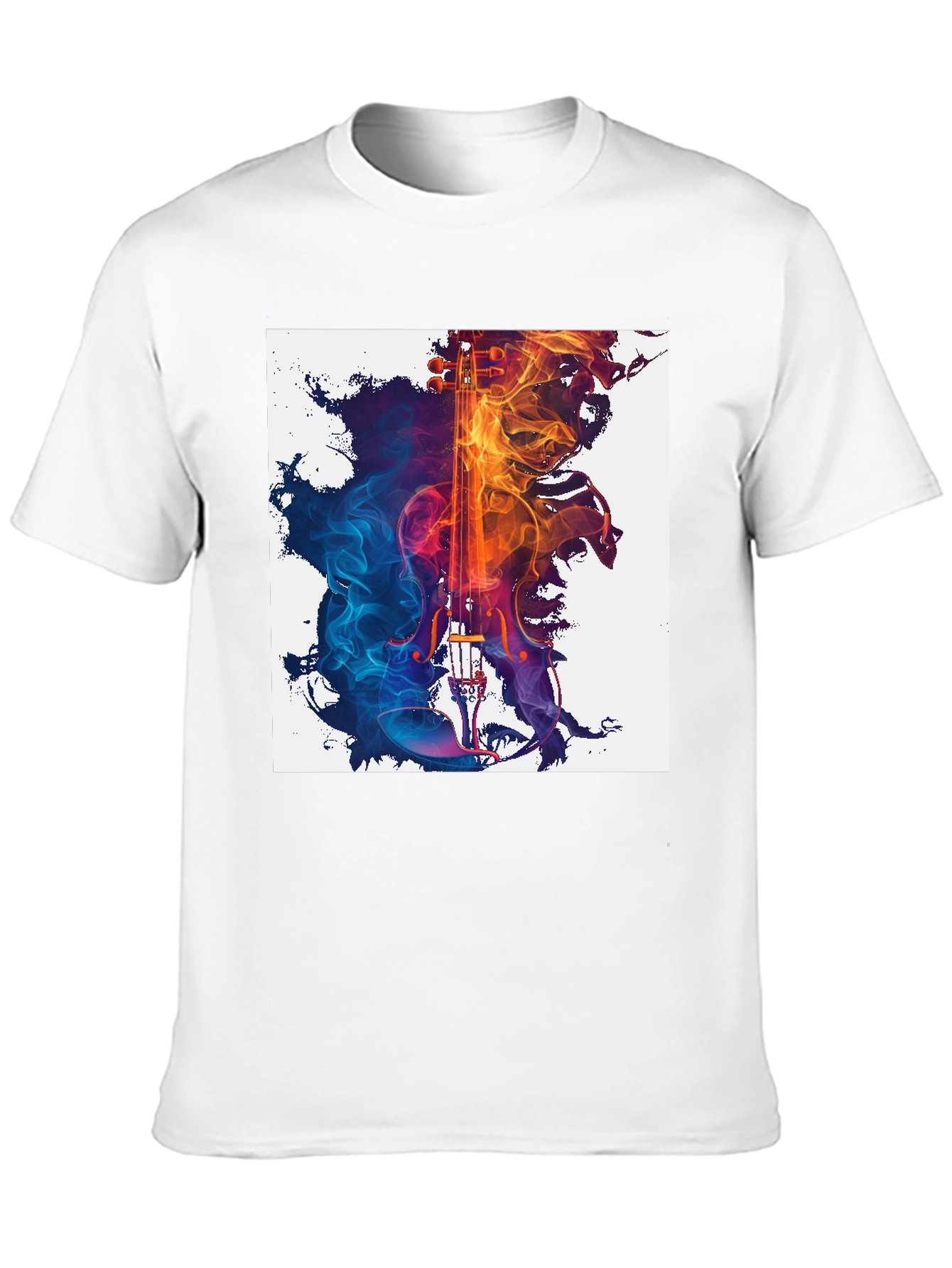 Abstract Violin Graphic T-Shirt