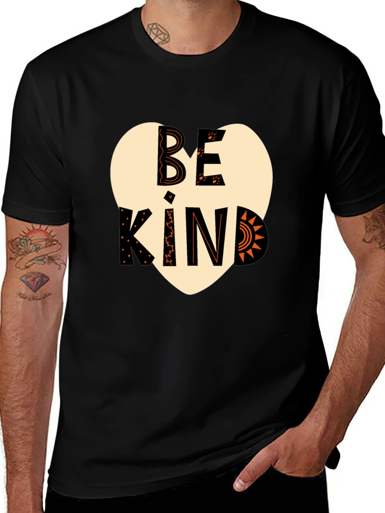 Be Kind Graphic Tee - Heart Design