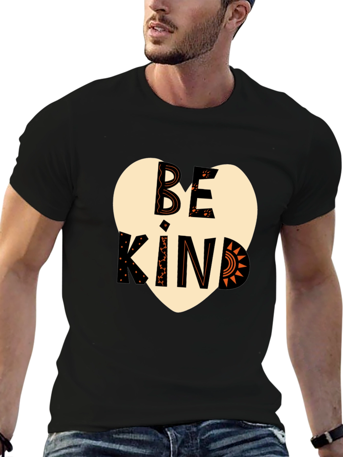 Be Kind Graphic Tee - Heart Design