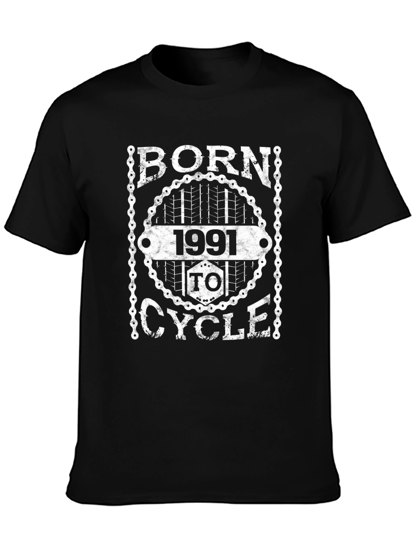 Born in 1991 To Cycle Black T-Shirt