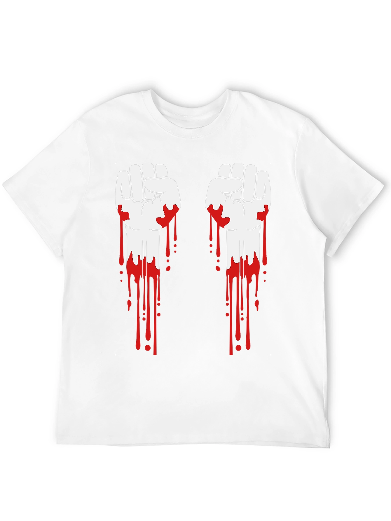 Bloody Fists Graphic Tee - Black Cotton T-Shirt