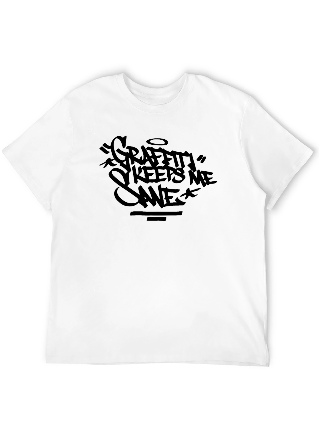 Graffiti Keeps Me Sane Black T-Shirt