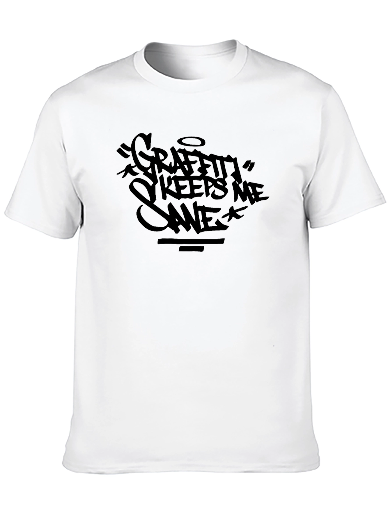 Graffiti Keeps Me Sane Black T-Shirt