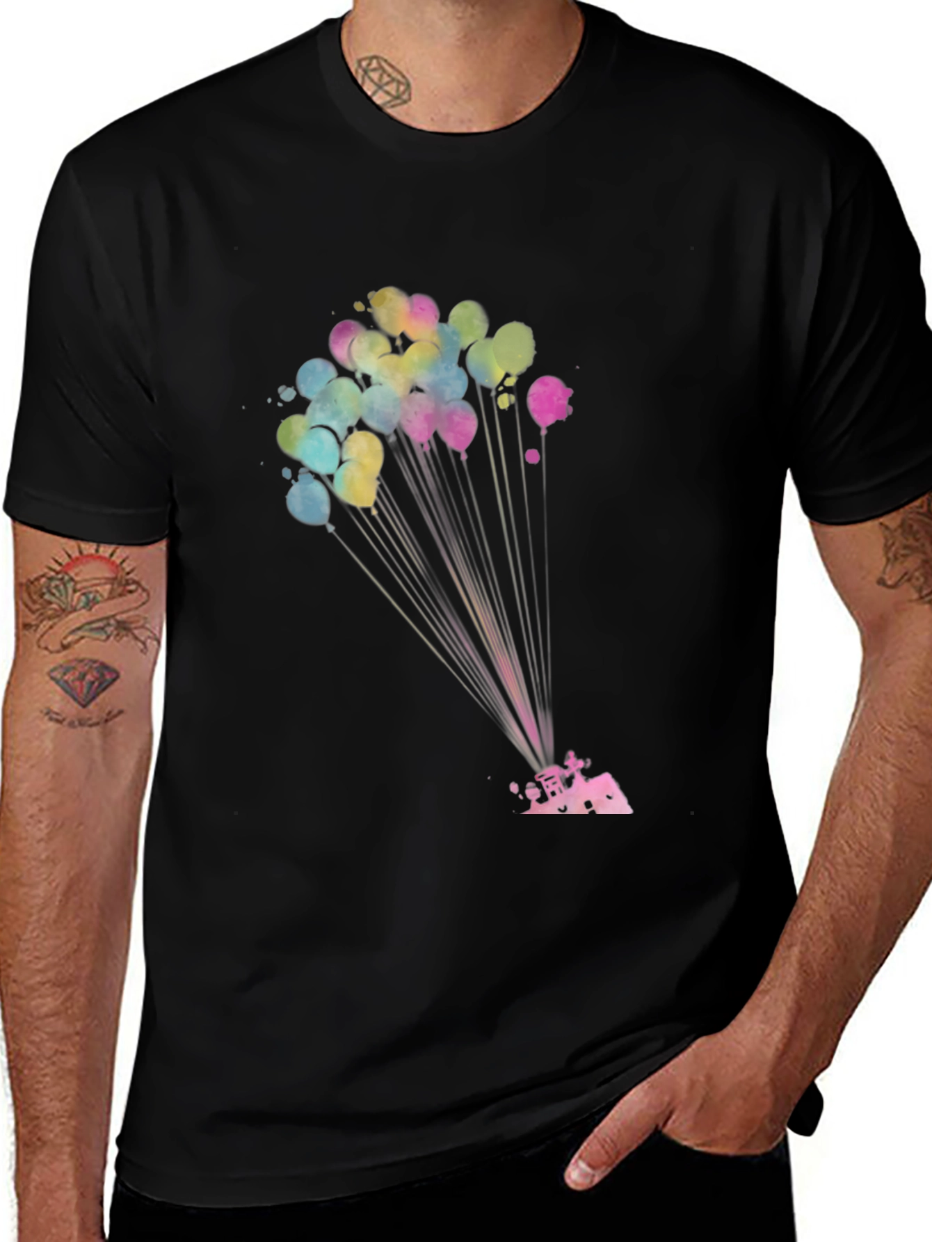 Watercolor Balloon Graphic Tee