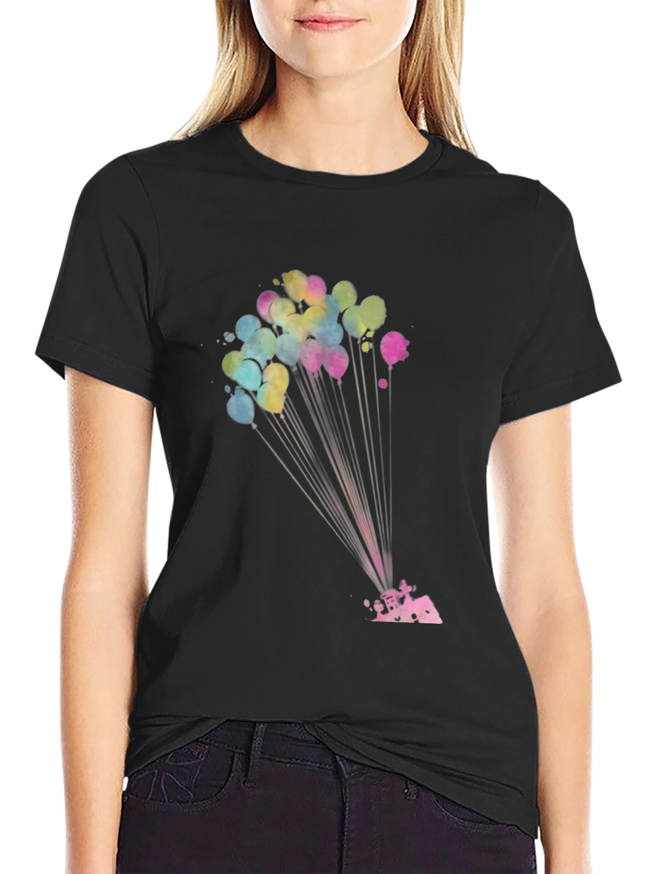 Watercolor Balloon Graphic Tee