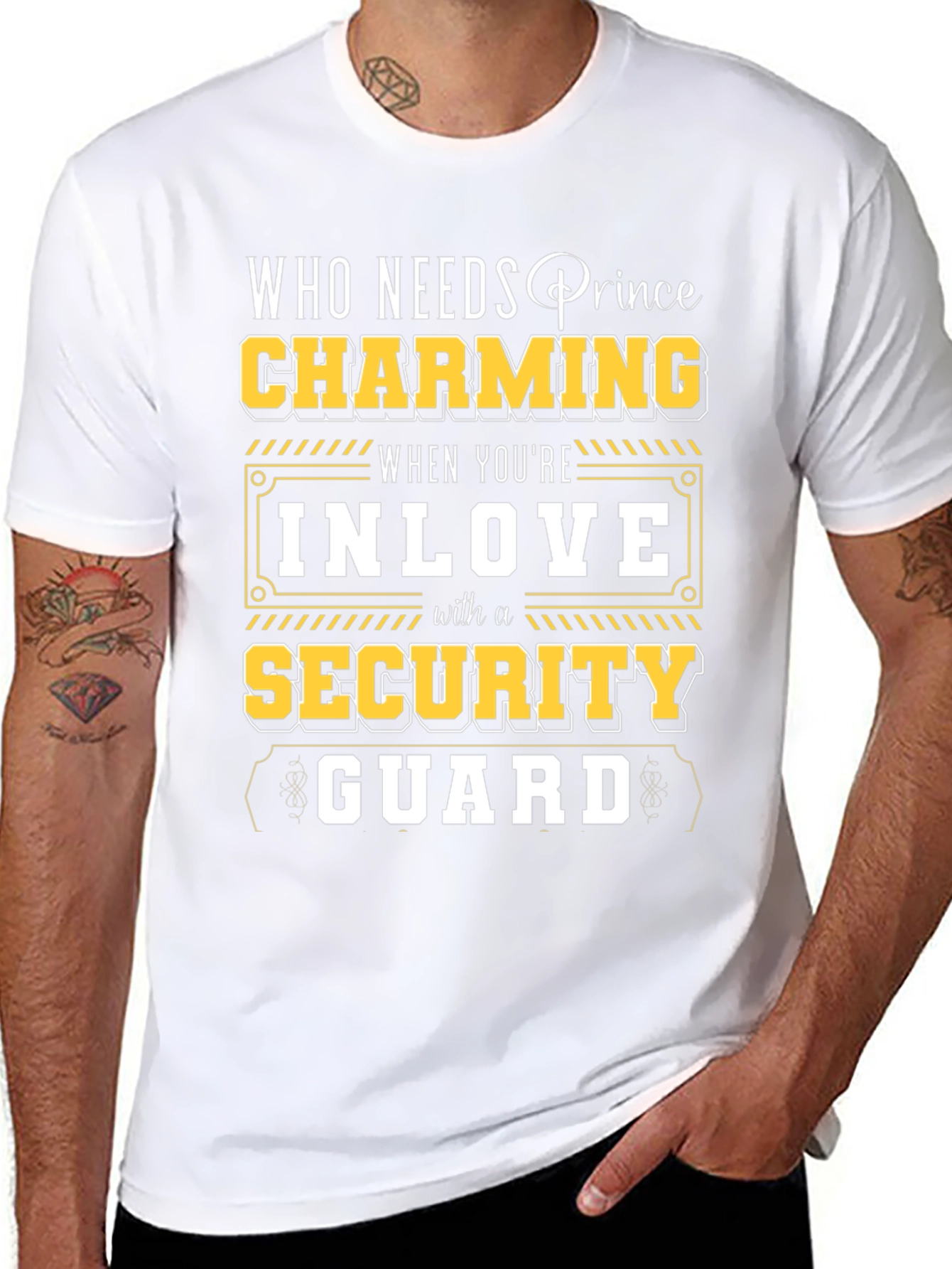 Charming Security Guard T-Shirt - Novelty Graphic Tee