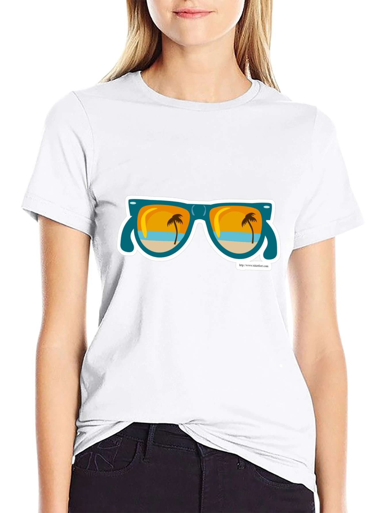 Beach Vibes T-Shirt - Palm Tree Sunglasses Graphic