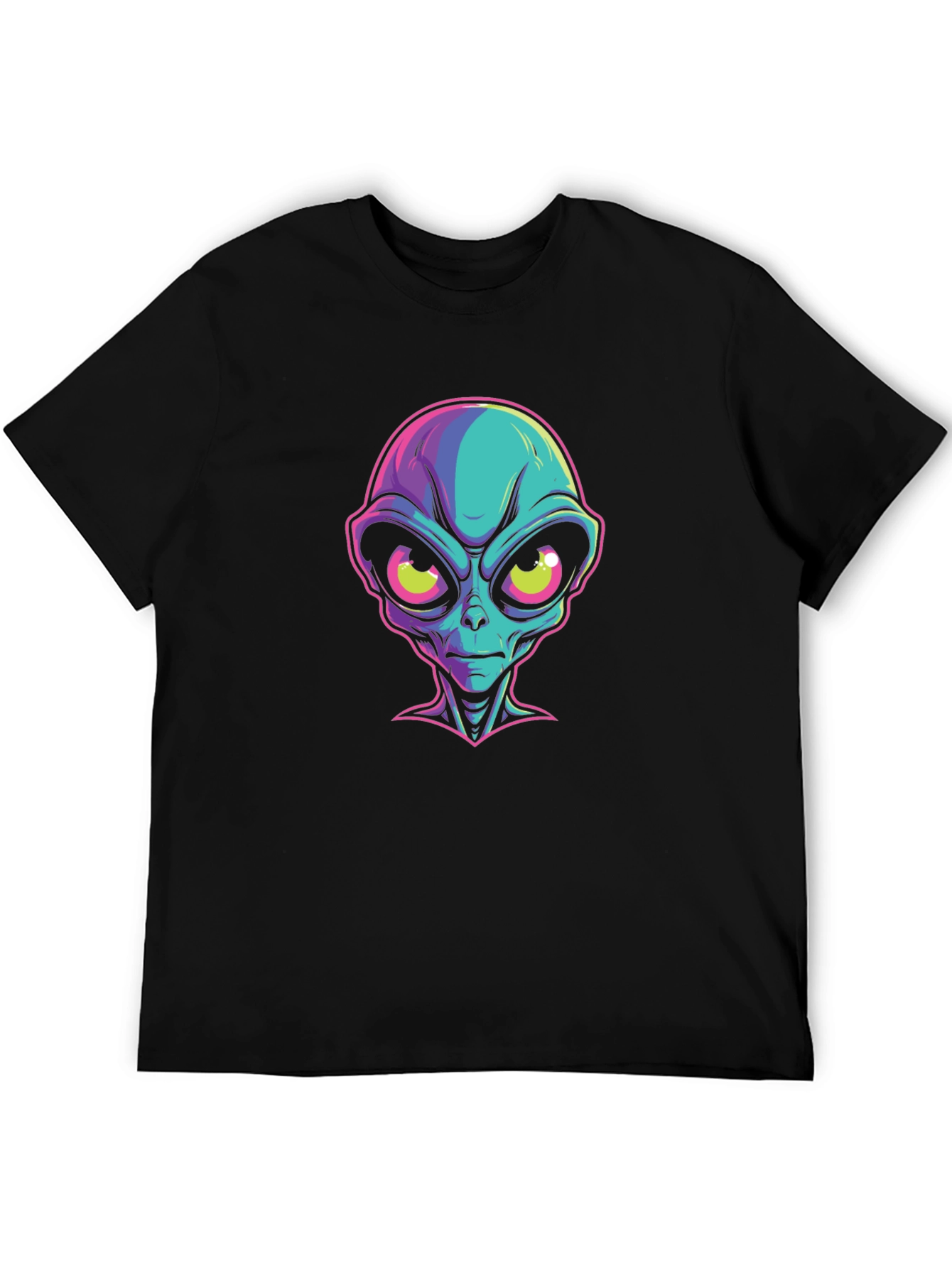 Alien Graphic Black T-Shirt - Bold Sci-Fi Style