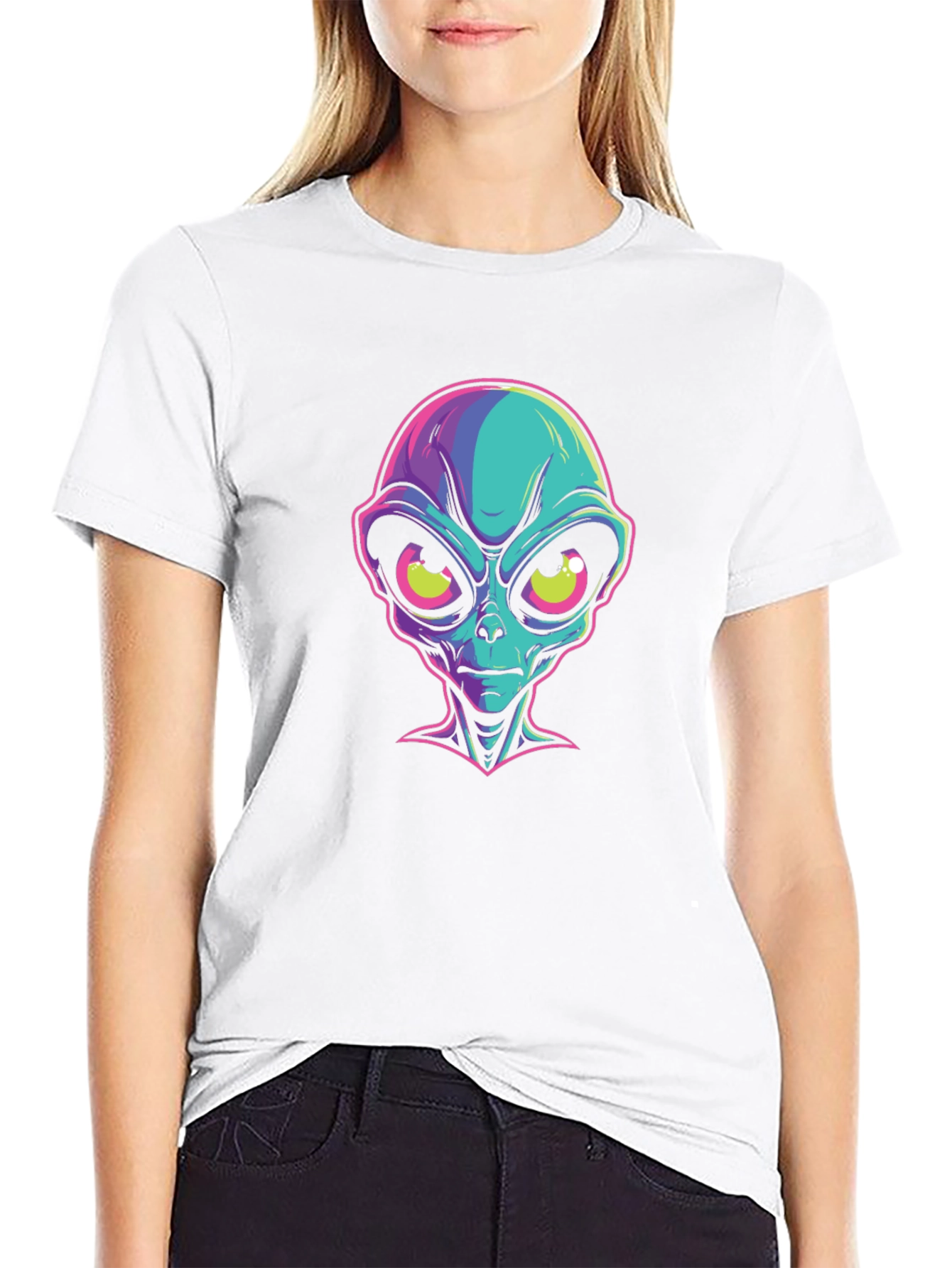 Alien Graphic Black T-Shirt - Bold Sci-Fi Style