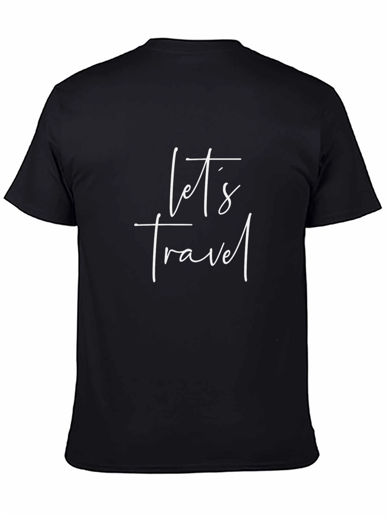 Lets Travel Black Graphic Tee