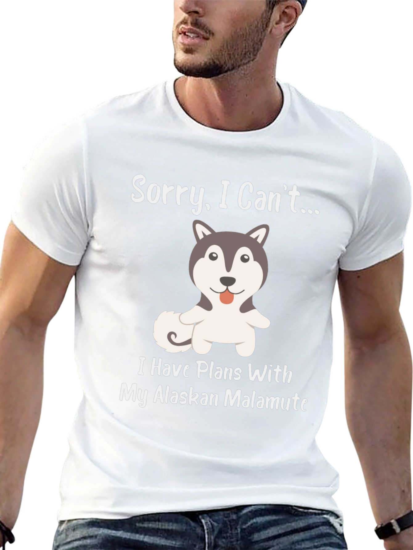 Alaskan Malamute T-Shirt - Sorry I Cant...