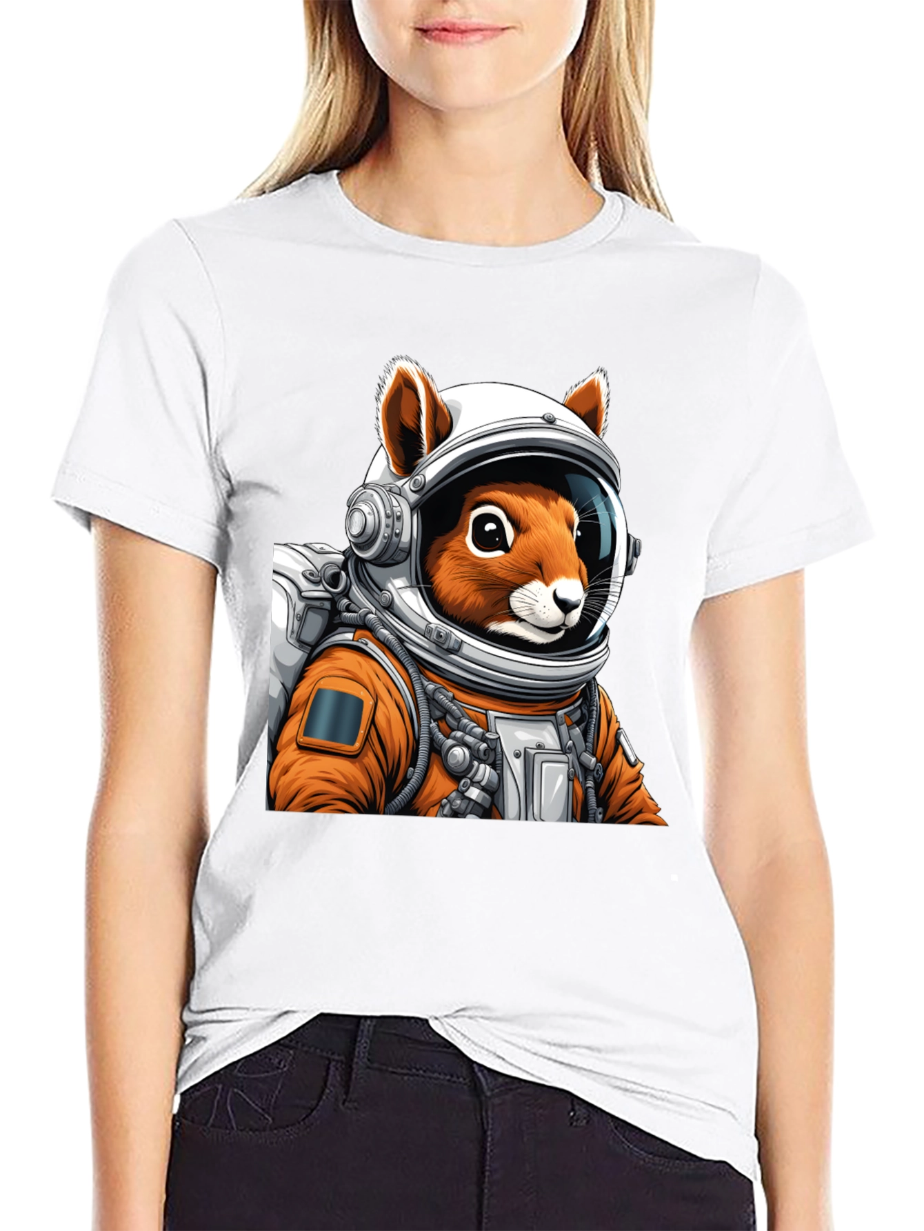 Squirrel Astronaut Graphic T-Shirt - Space Explorer Tee