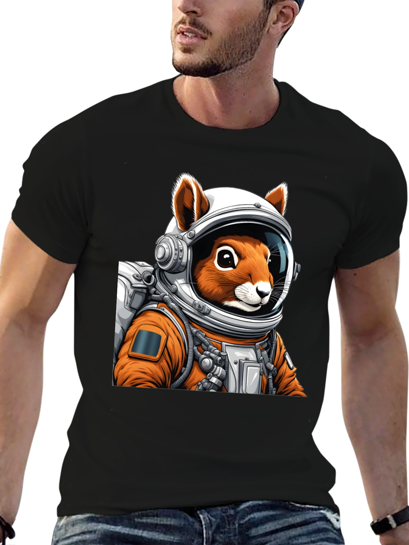 Squirrel Astronaut Graphic T-Shirt - Space Explorer Tee