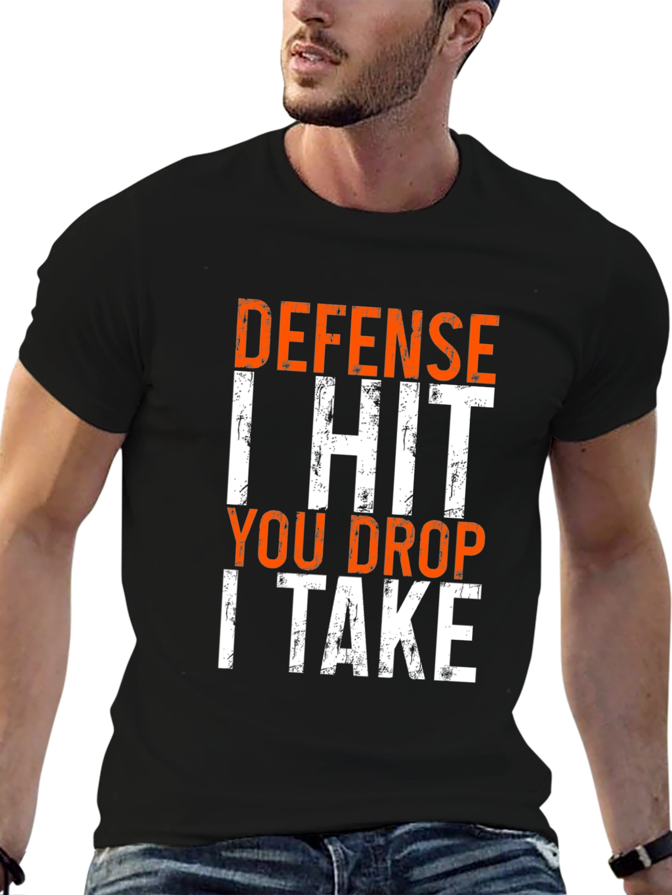 Defense I Hit You Drop I Take Funny T-Shirt