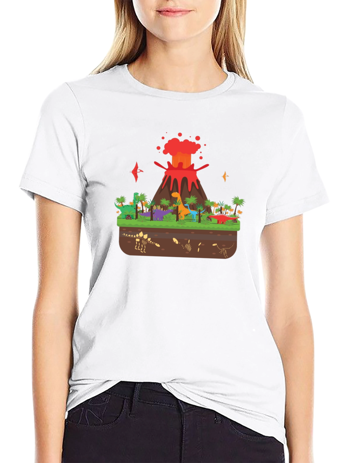 Dinosaur Volcano T-Shirt