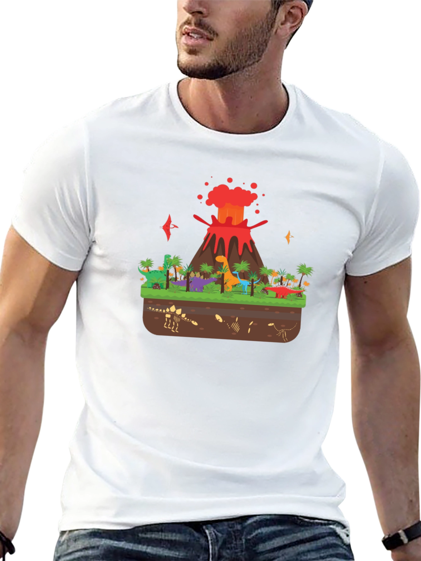 Dinosaur Volcano T-Shirt