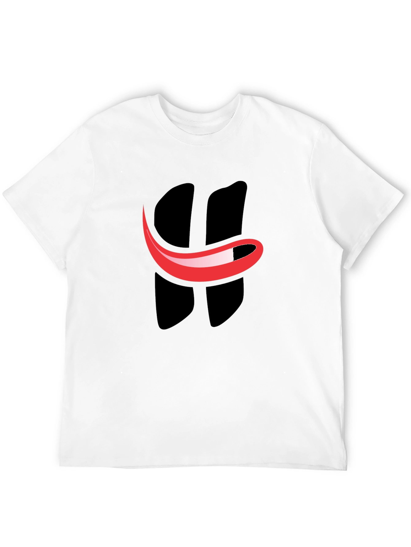Smiley Face Graphic Tee - Black Cotton T-Shirt