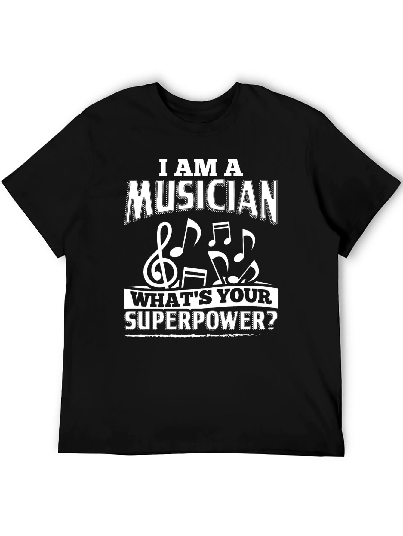 Musician Superpower T-Shirt - Black Graphic Tee