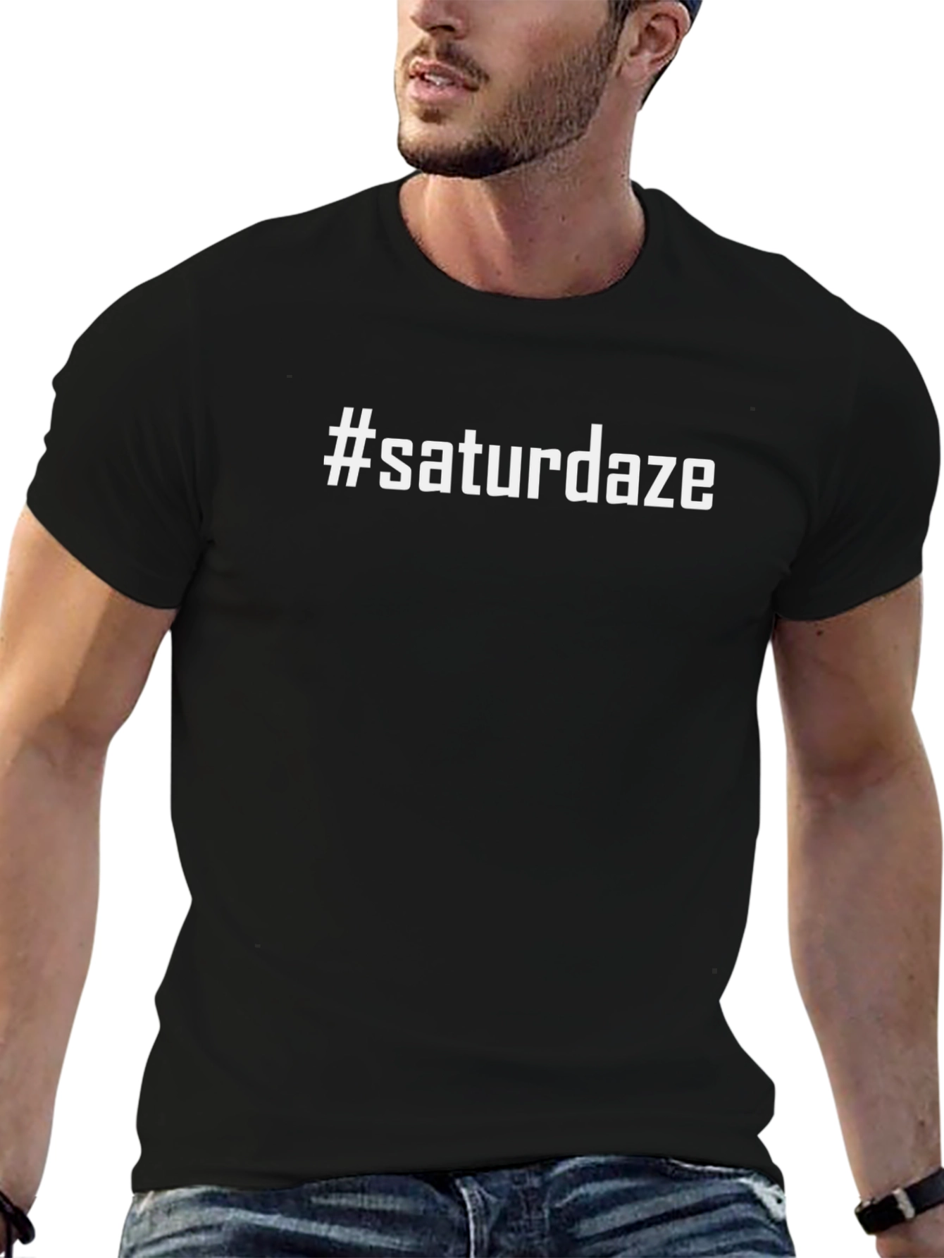 #saturdaze Black T-Shirt - Casual Comfort