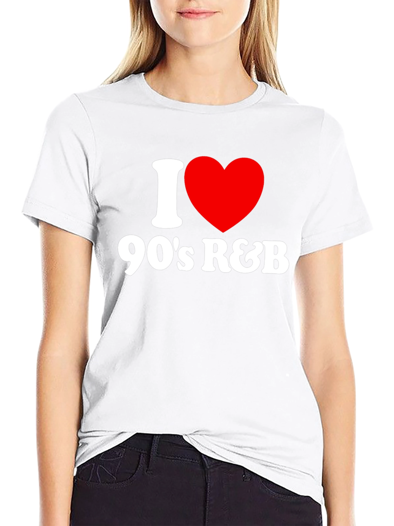 I Heart 90s R&B Black Graphic T-Shirt