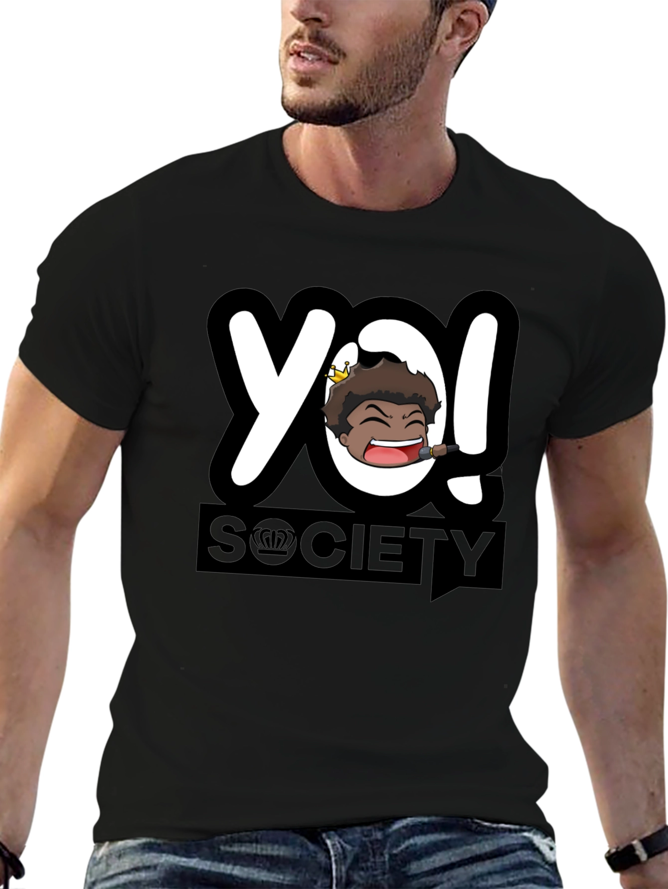 YO! Society Black Graphic Tee