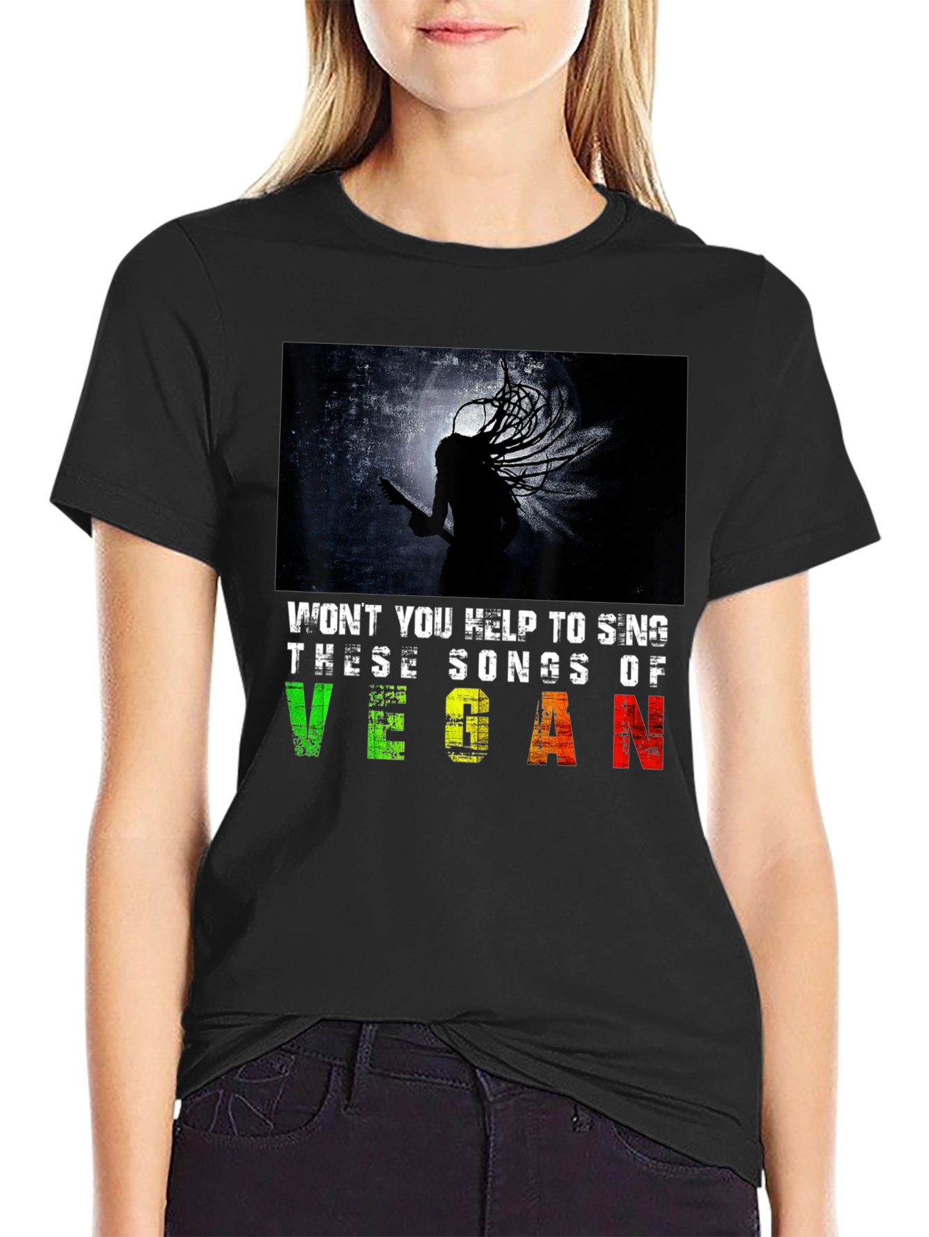 Vegan Music T-Shirt: Sing These Songs!
