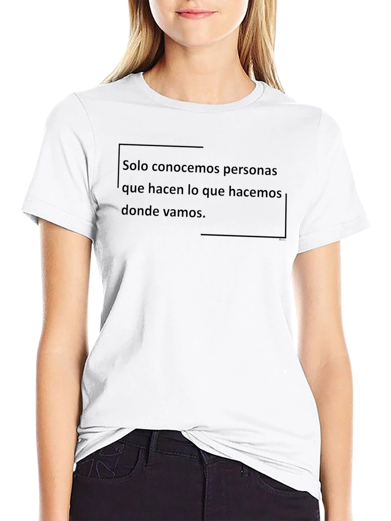 Black T-Shirt with Spanish Text
