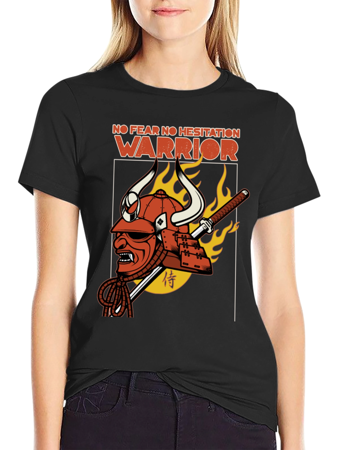 Samurai Warrior T-Shirt - No Fear No Hesitation