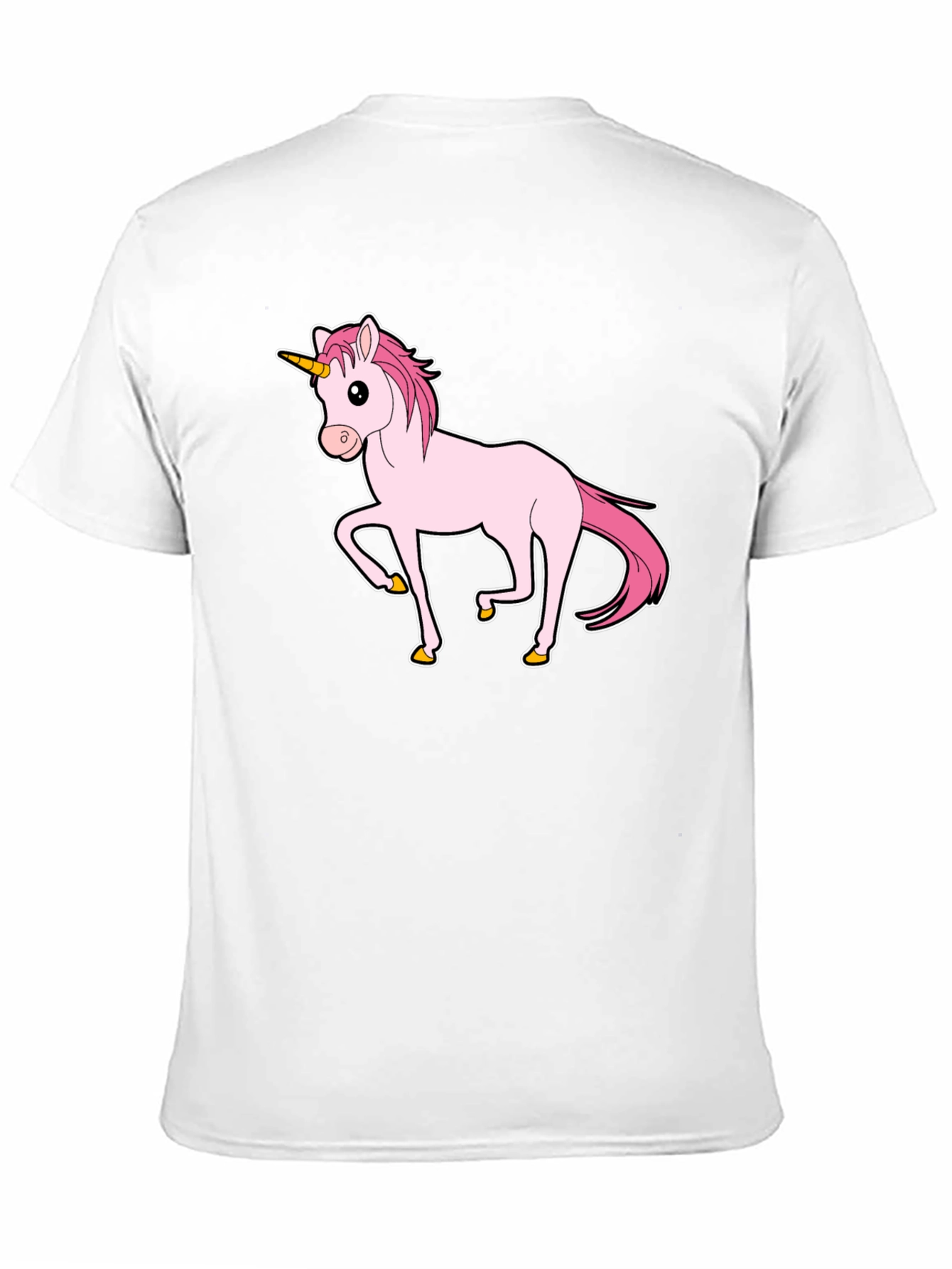 Unicorn Graphic Print T-Shirt - Black