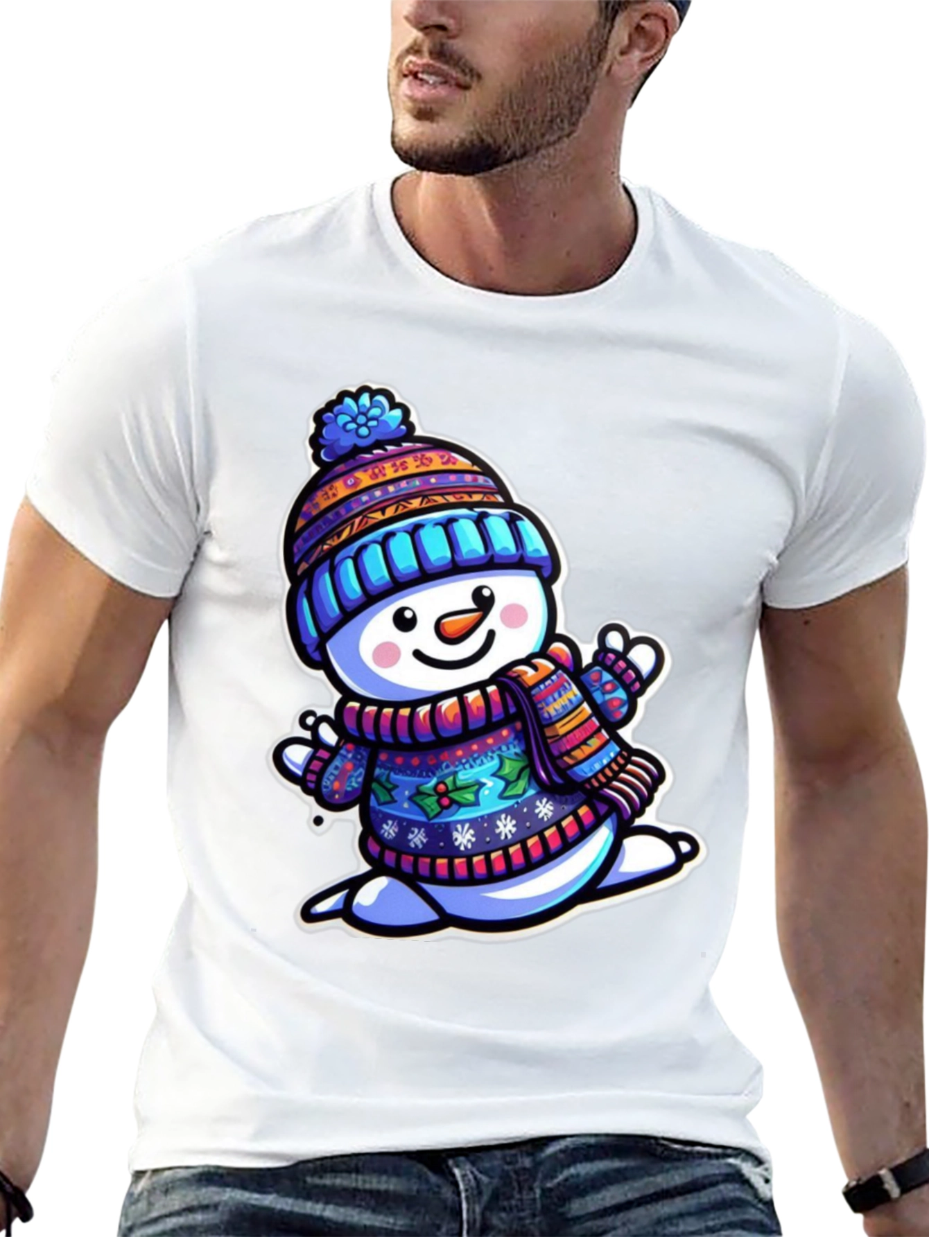 Festive Snowman Graphic Tee