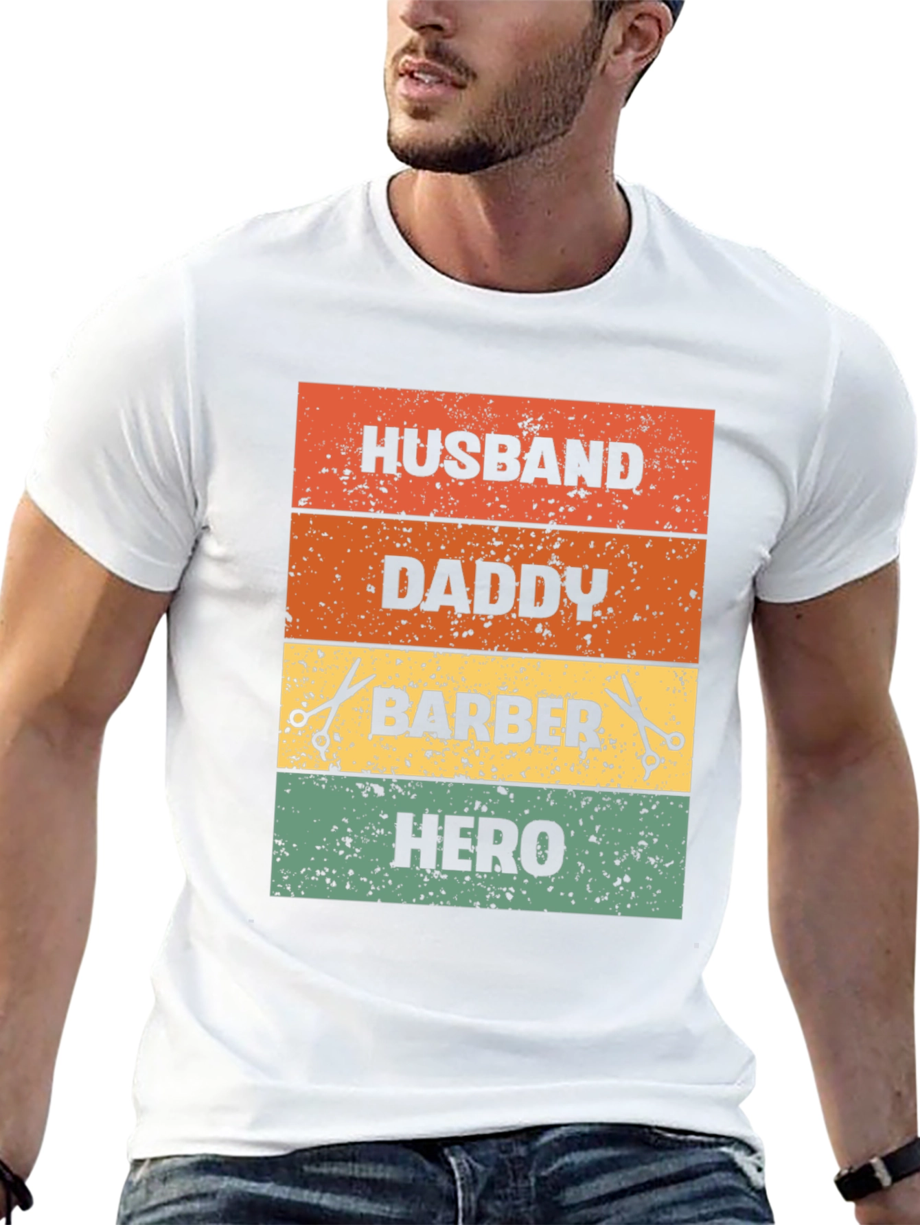 Husband Daddy Barber Hero T-Shirt