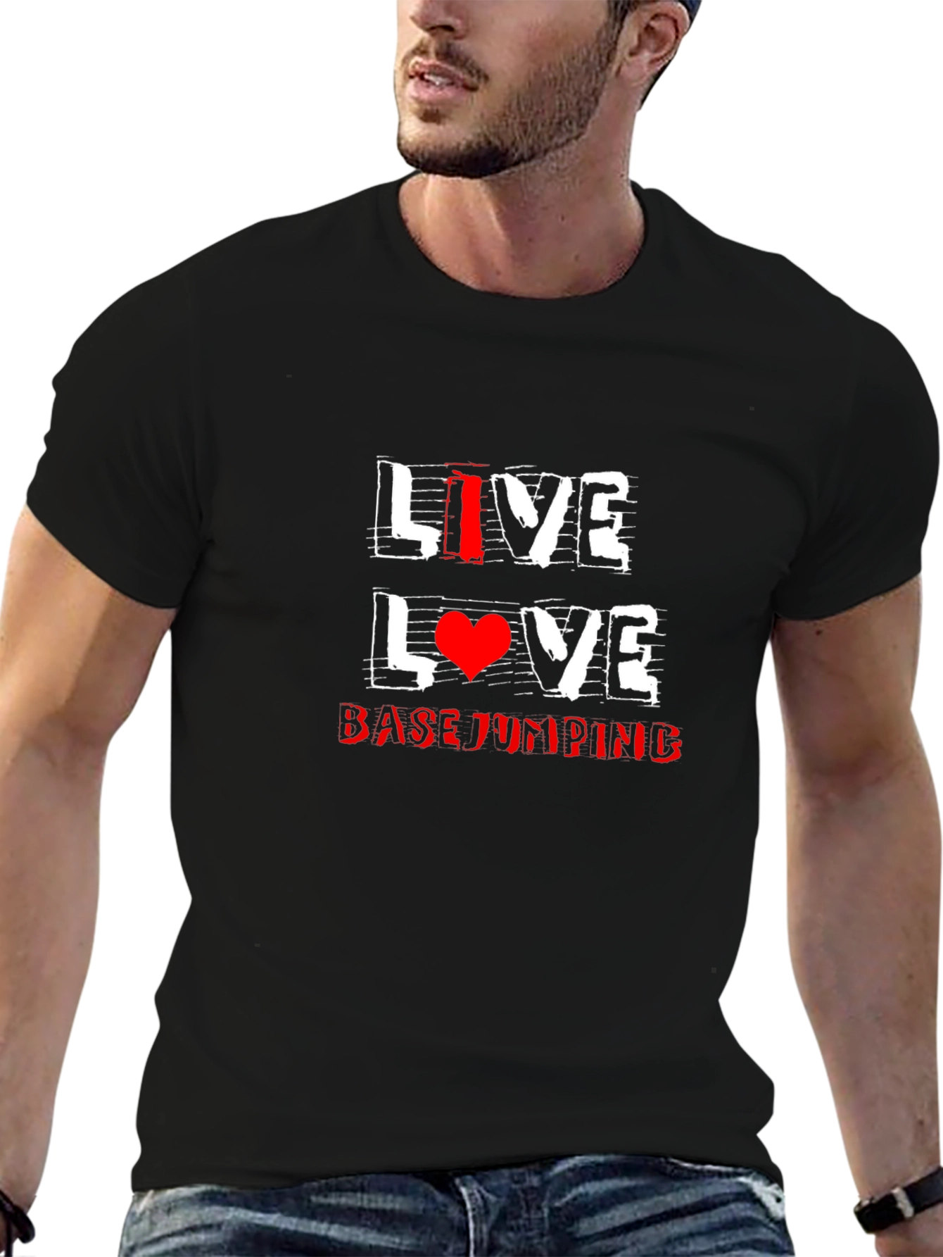Live Love Base Jumping Black T-Shirt