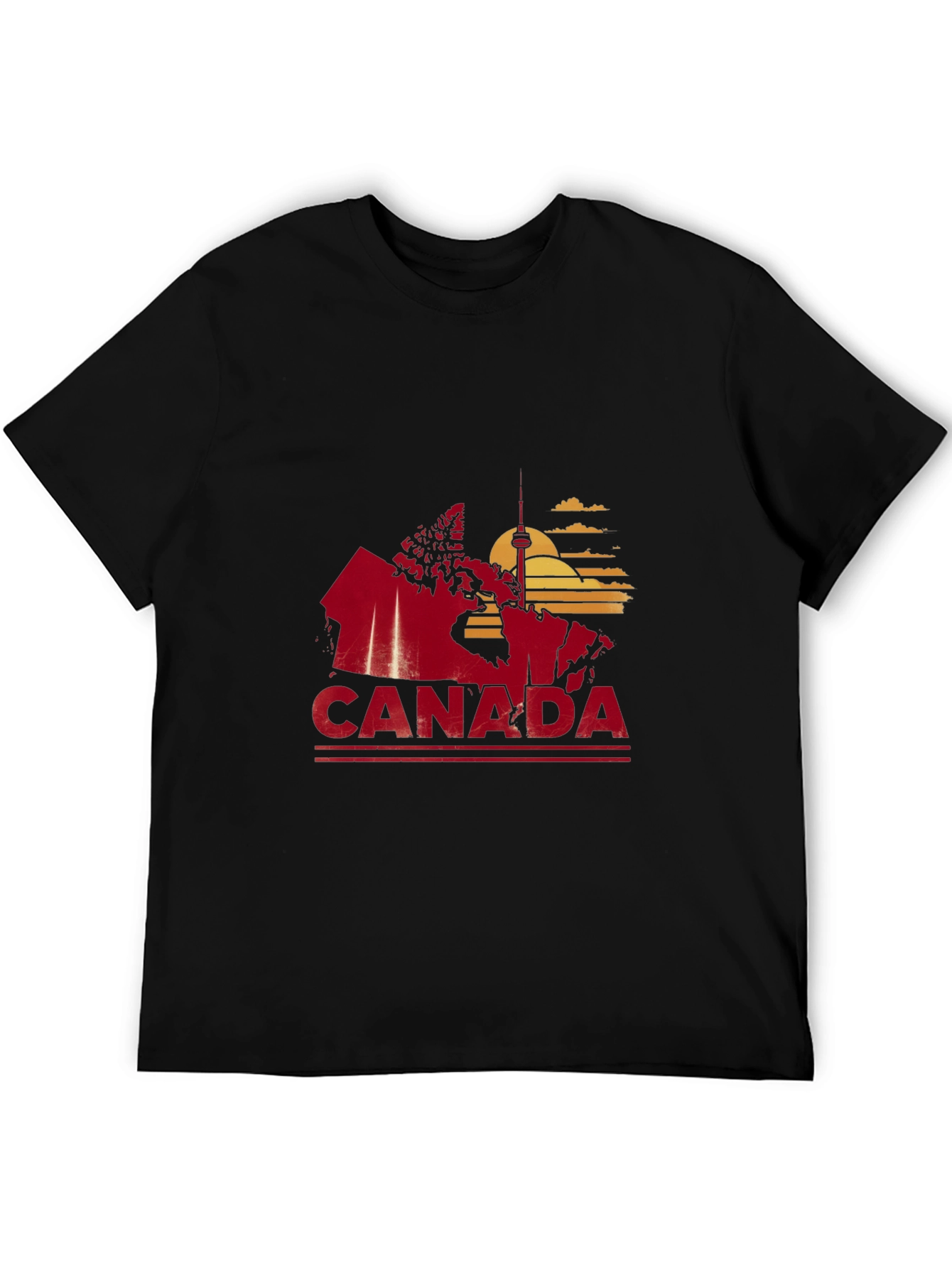 Canada Map Graphic Tee - Black T-Shirt