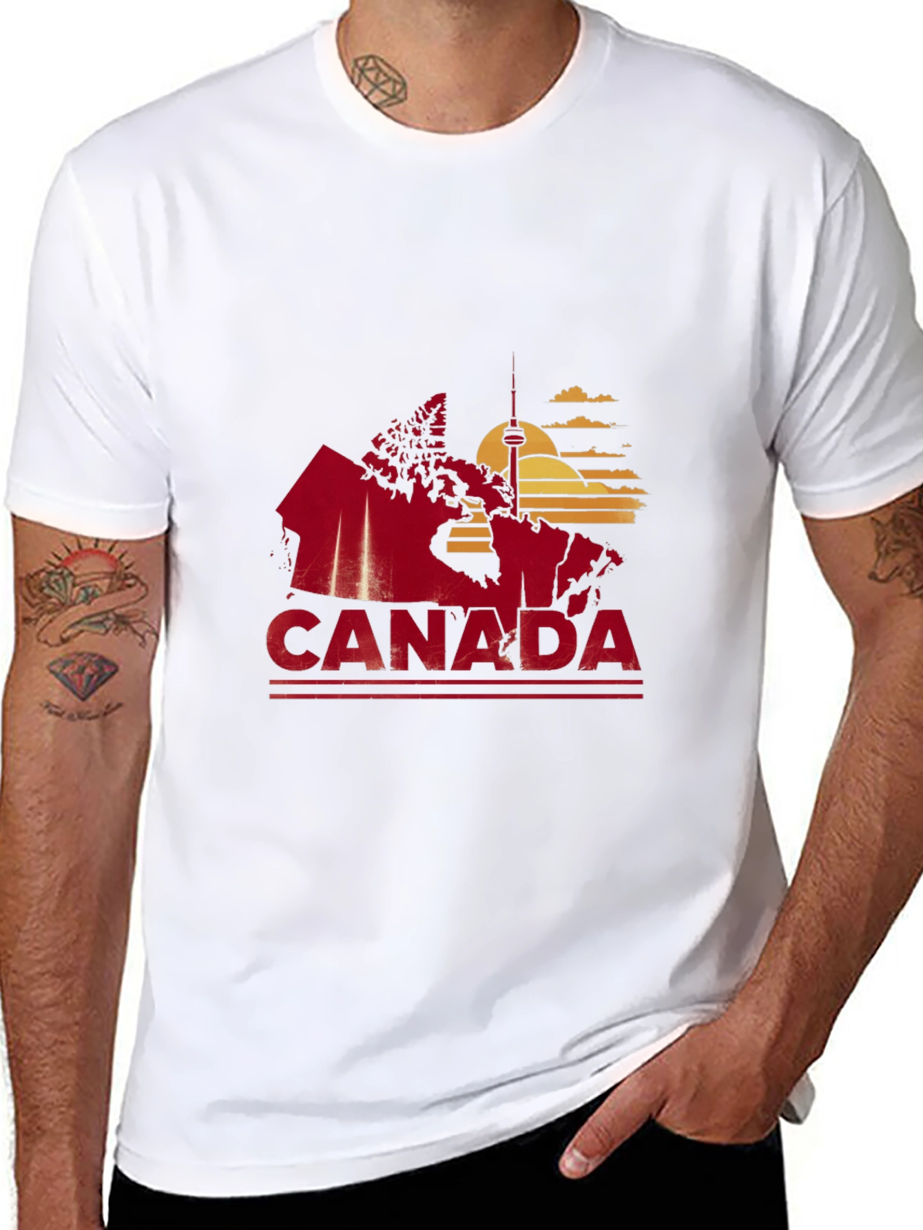 Canada Map Graphic Tee - Black T-Shirt