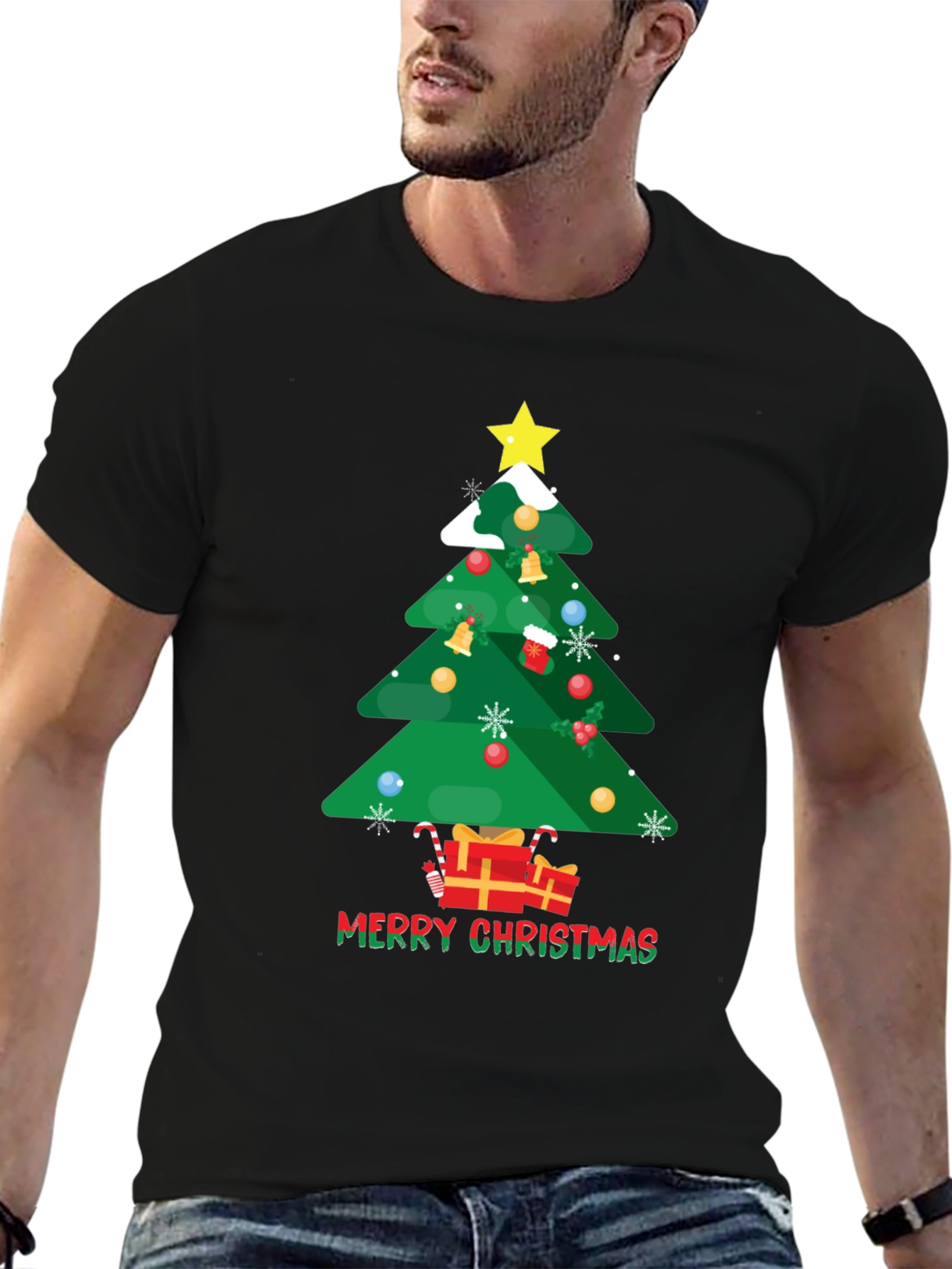 Festive Christmas Tree Graphic Tee