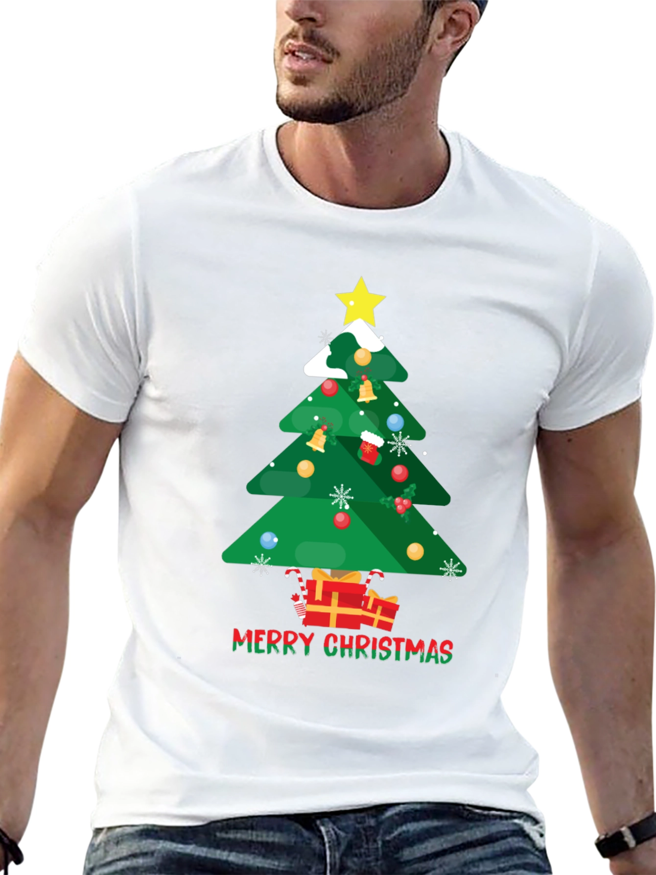 Festive Christmas Tree Graphic Tee