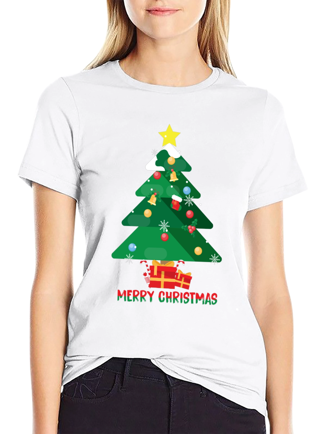 Festive Christmas Tree Graphic Tee