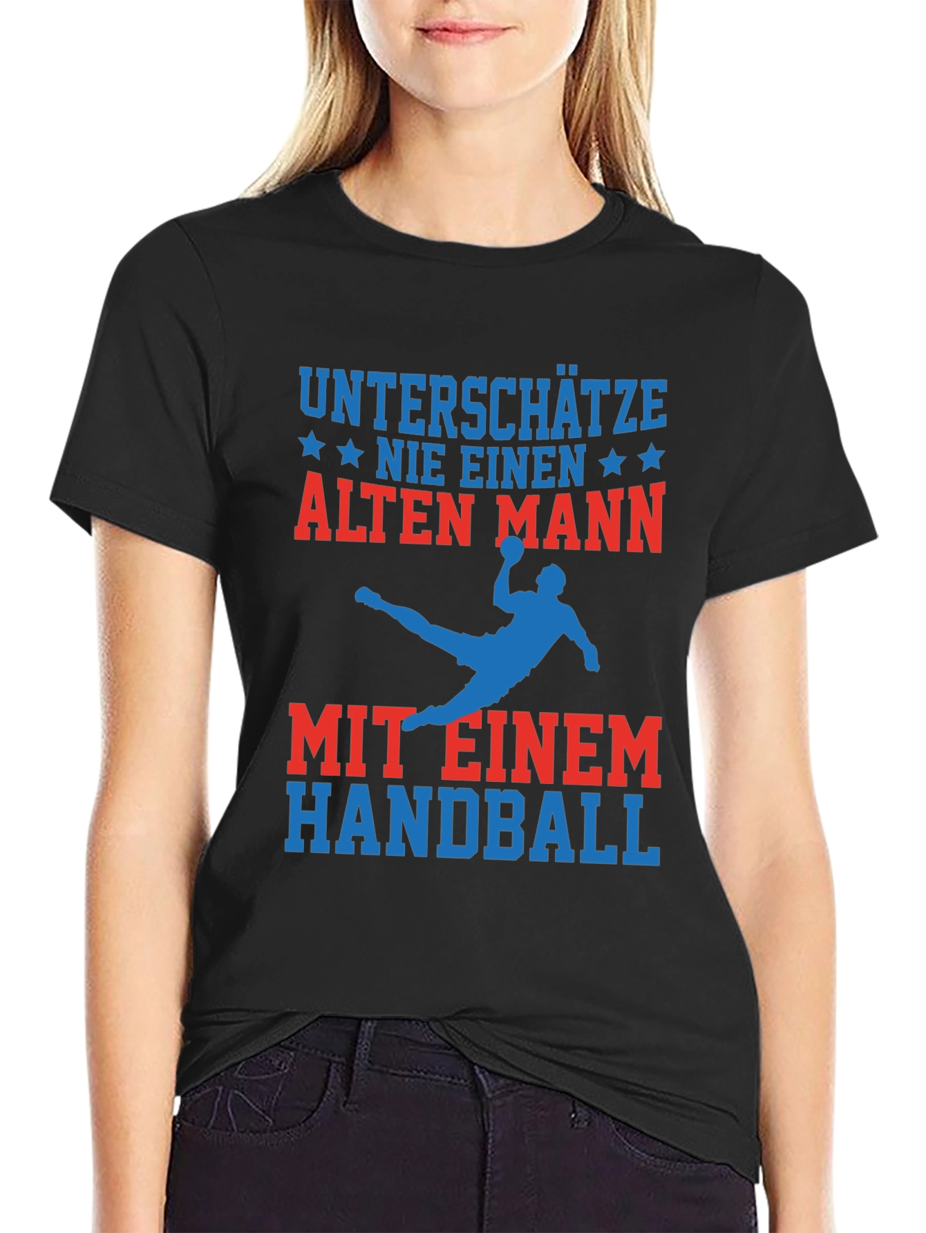 Funny Handball Old Man T-Shirt