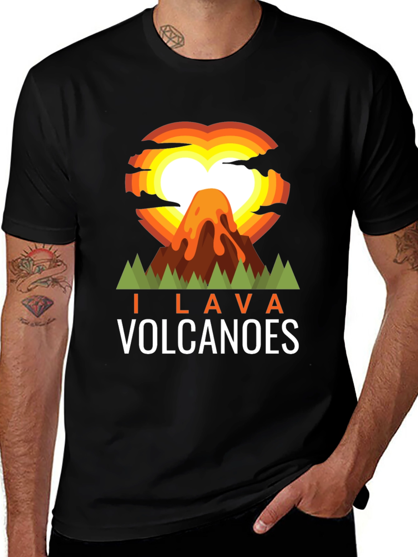 I Lava Volcanoes Graphic Tee - Black
