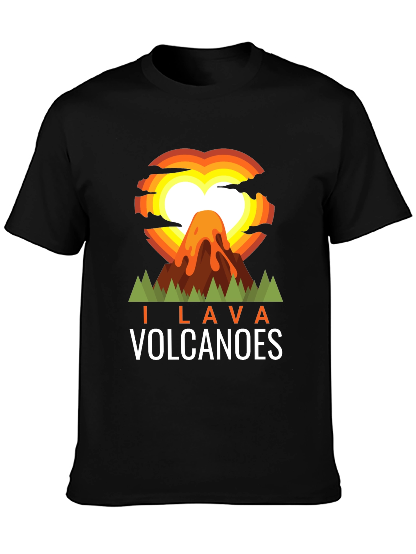 I Lava Volcanoes Graphic Tee - Black