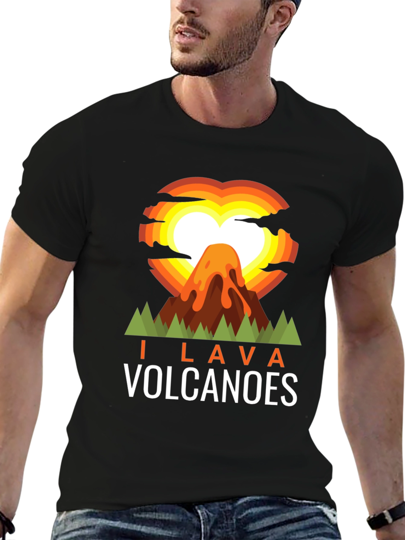I Lava Volcanoes Graphic Tee - Black