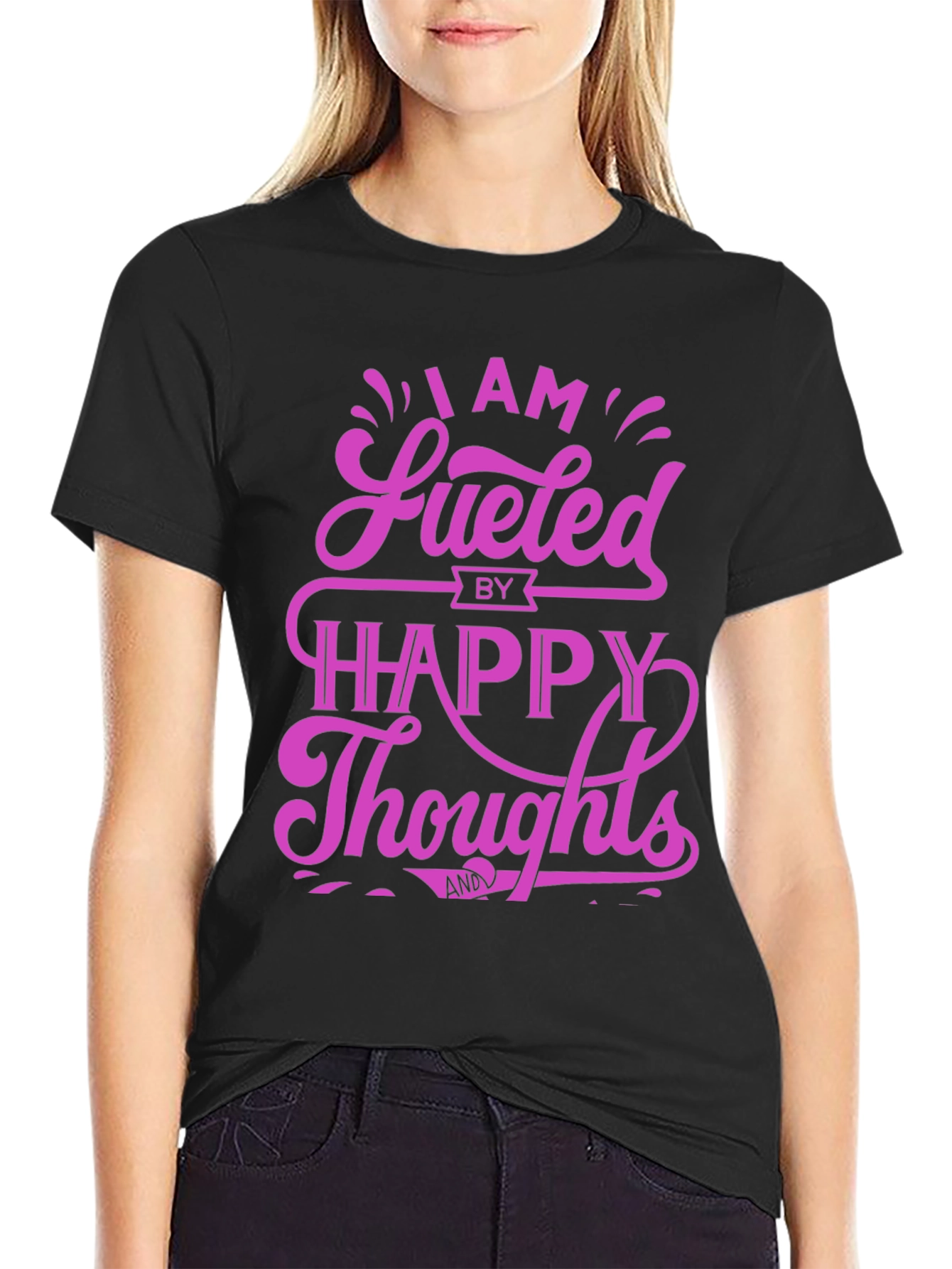 Fueled by Happy Thoughts Graphic T-Shirt