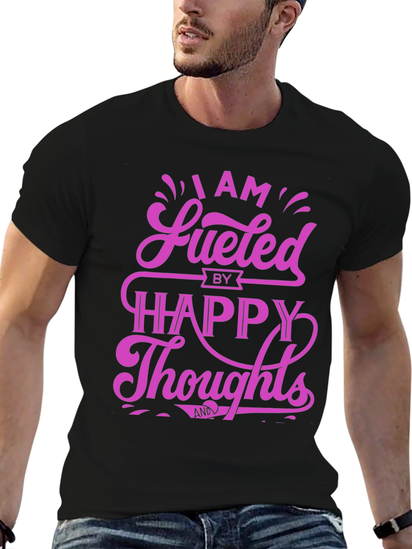 Fueled by Happy Thoughts Graphic T-Shirt