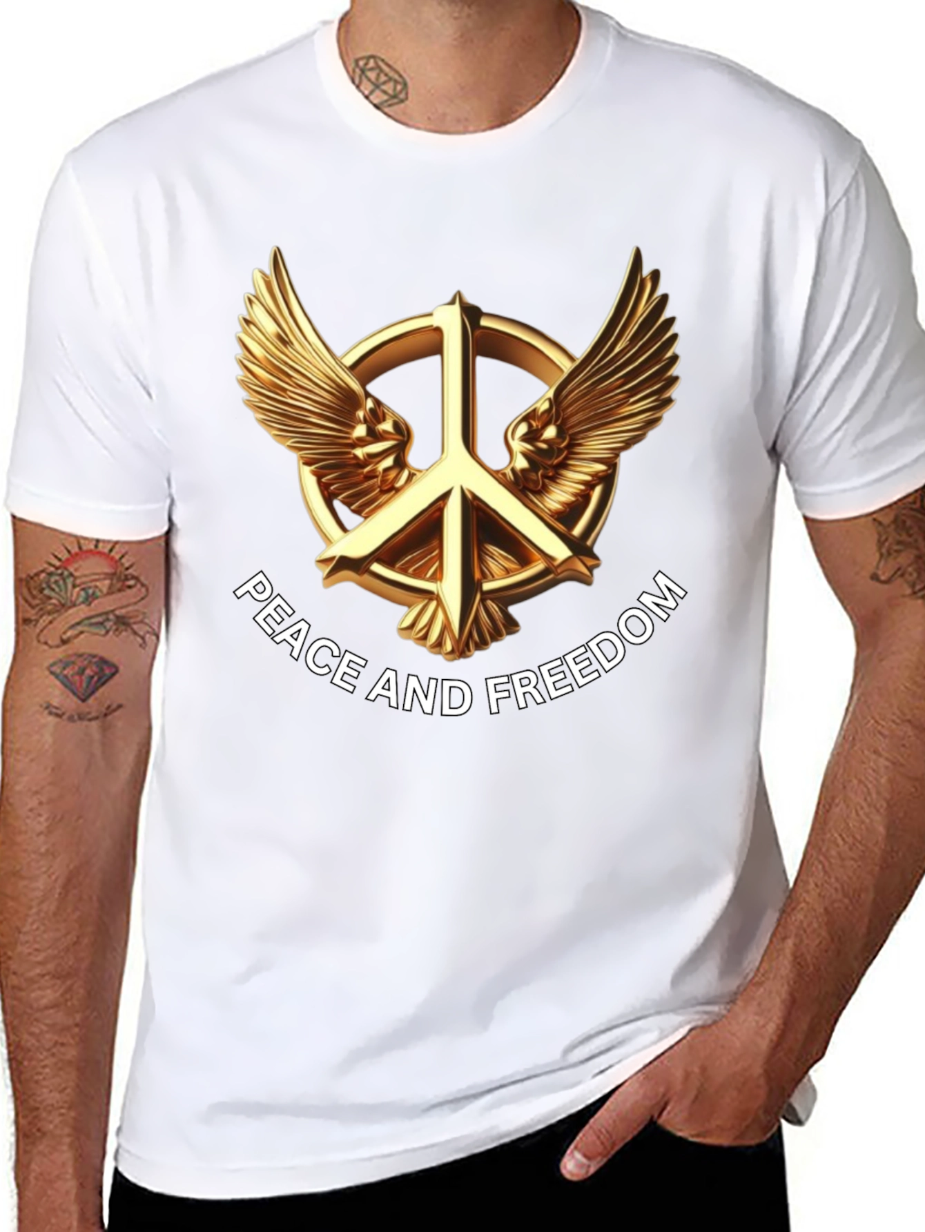 Peace and Freedom Graphic T-Shirt
