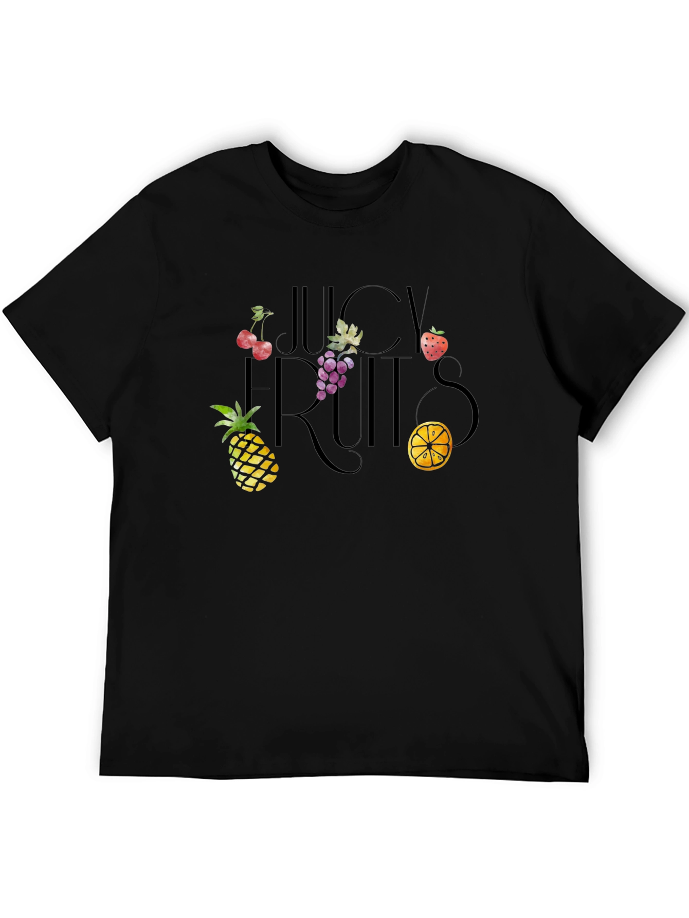 Juicy Fruits Graphic Tee - Black