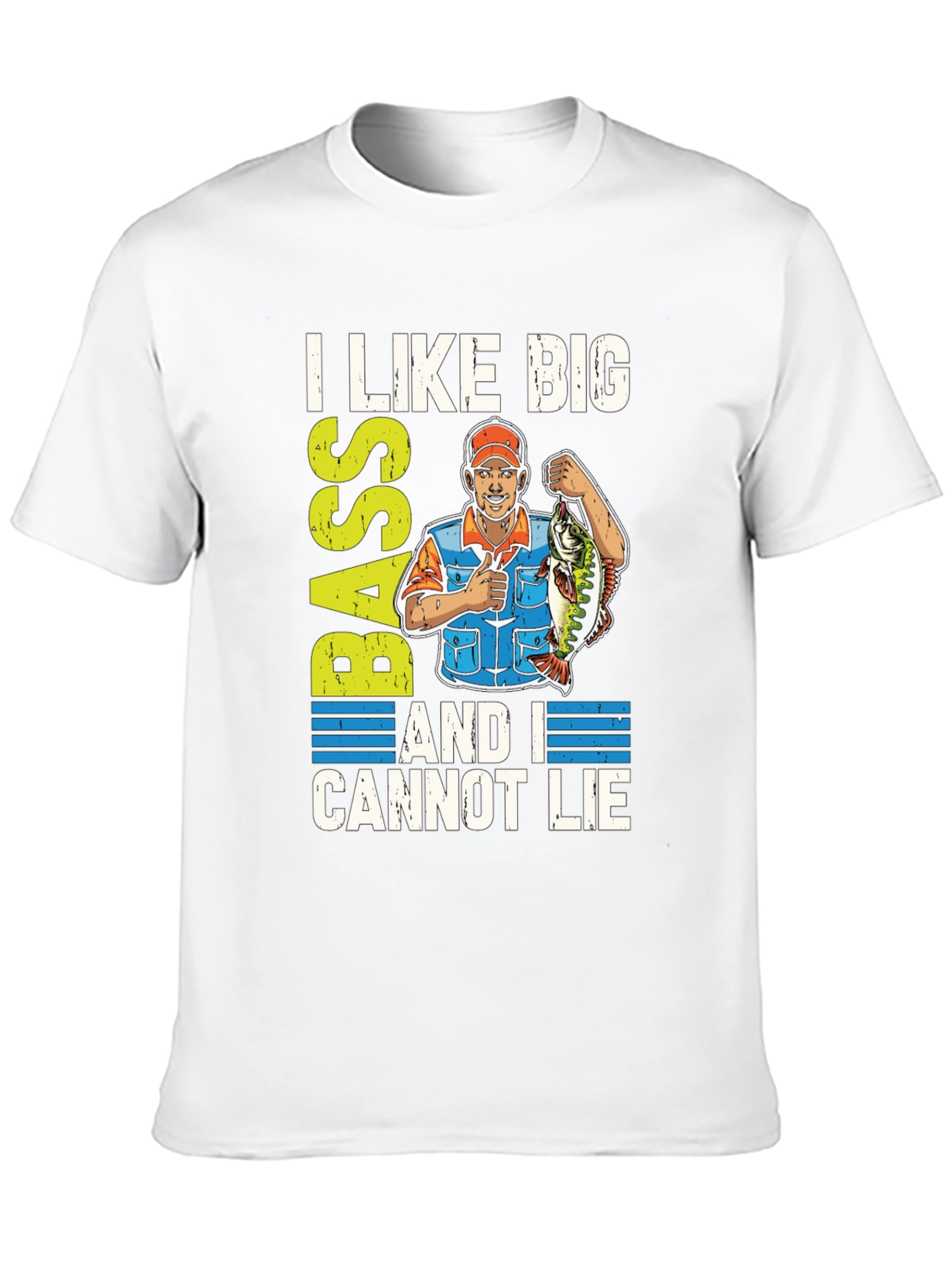 I Like Big Bass Funny Fishing T-Shirt