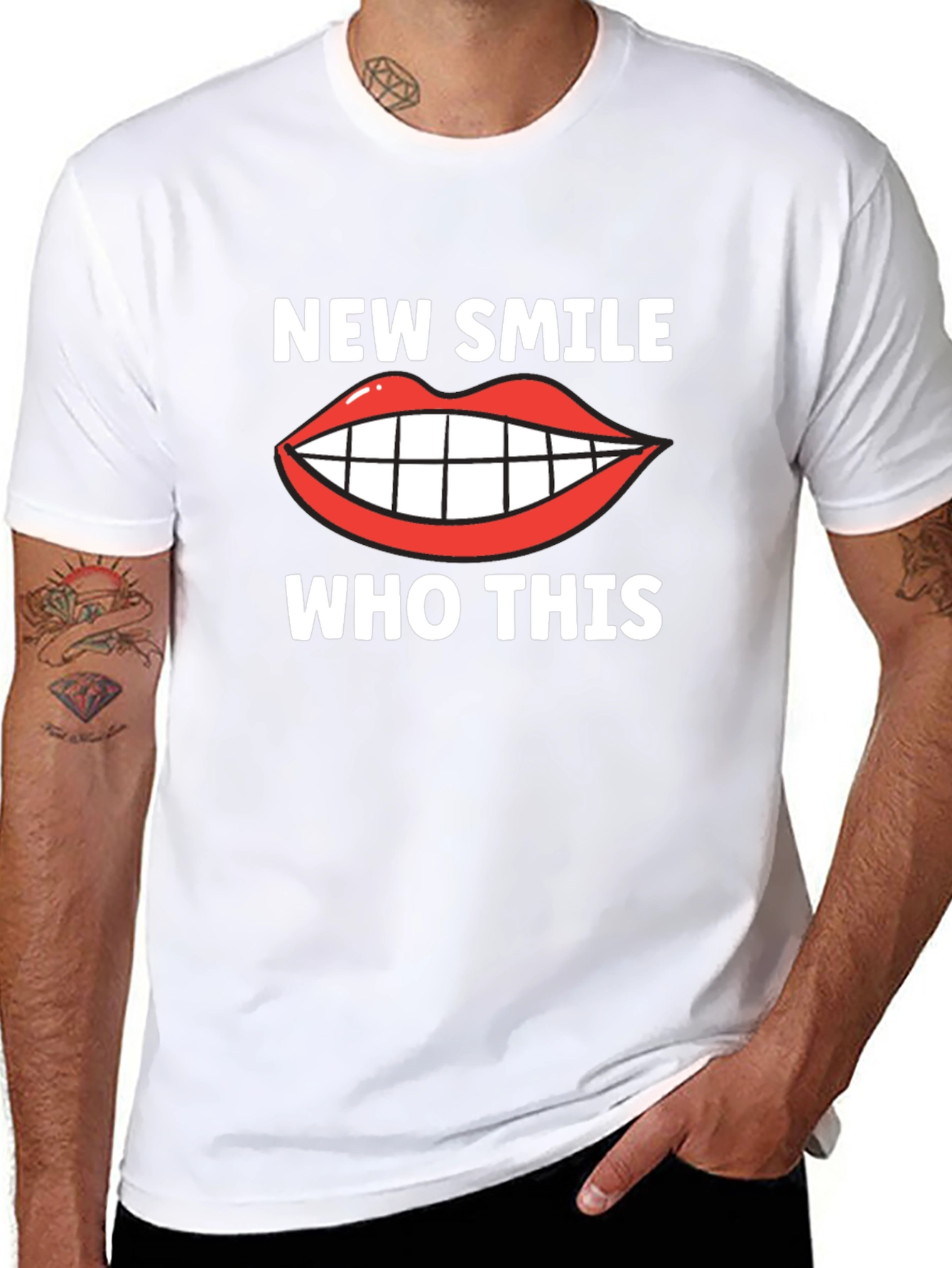 New Smile Who Dis Funny Graphic T-Shirt