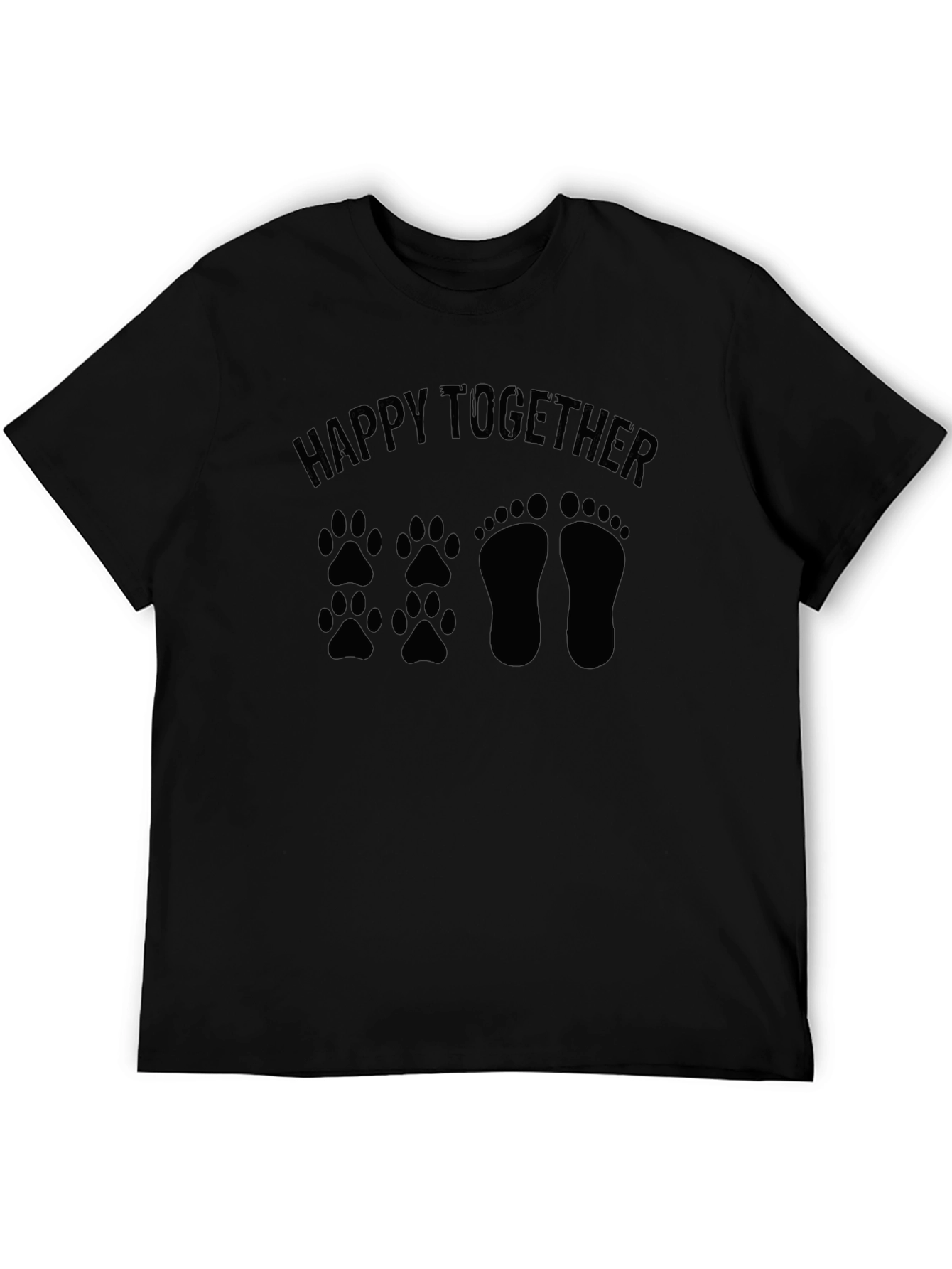 Happy Together Pet Paw & Human Footprint T-Shirt