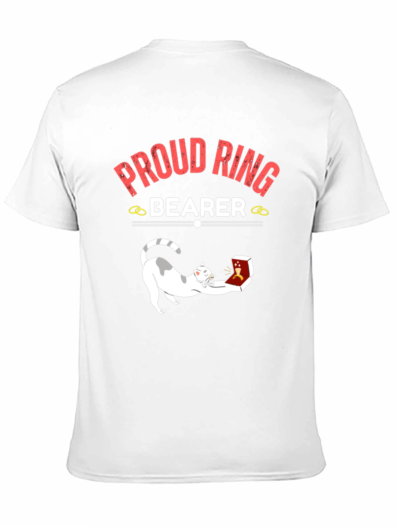 Proud Ring Bearer Cat T-Shirt - Wedding Humor