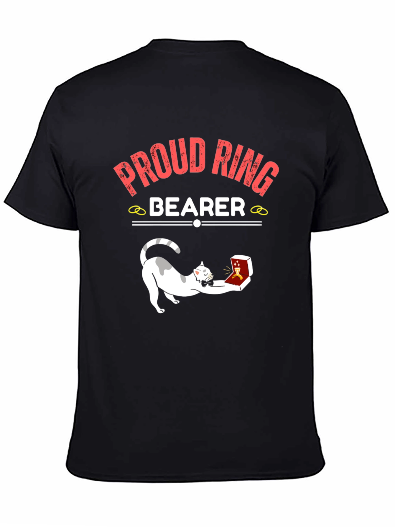 Proud Ring Bearer Cat T-Shirt - Wedding Humor